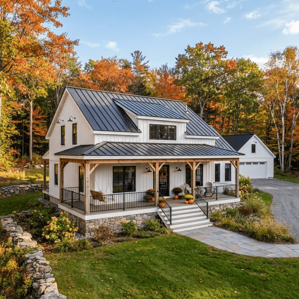 Example of a modern farmhouse style home